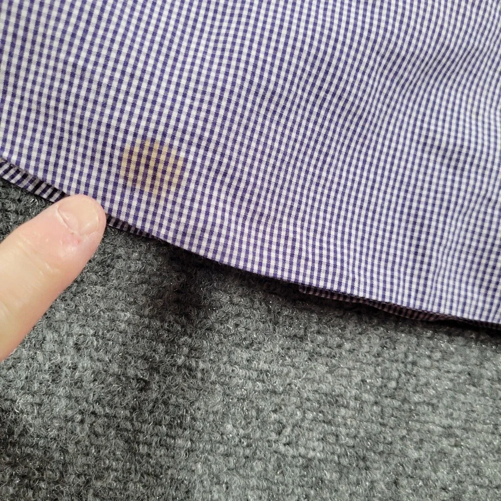 Ralph Lauren Shirt Men 17-36/37 Yarmouth Purple Check Button Down Pony Hong Kong - Picture 5 of 9